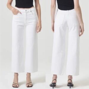 Agolde Harper crop white jeans